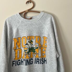 Vintage Distressed Notre Dame Crewneck